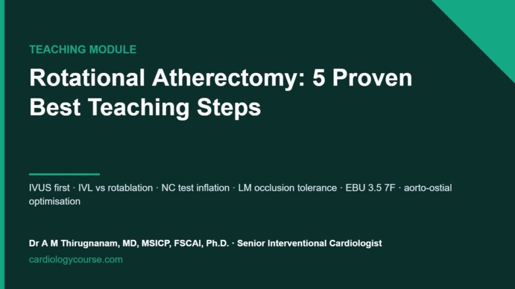 Rotational atherectomy teaching module: when rotablation is still needed versus IVL in calcified left main